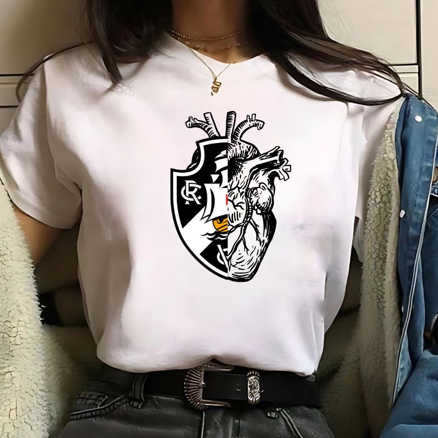 Camiseta Do Vasco Coraçao Vascaino Camisa Do Vascao Da Gama baby Look