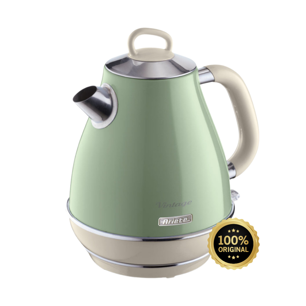 Chaleira Elétrica Vintage Verde 1,7L Aço Inox 1850W 220V - Ariete Original — imagem 2 de 2