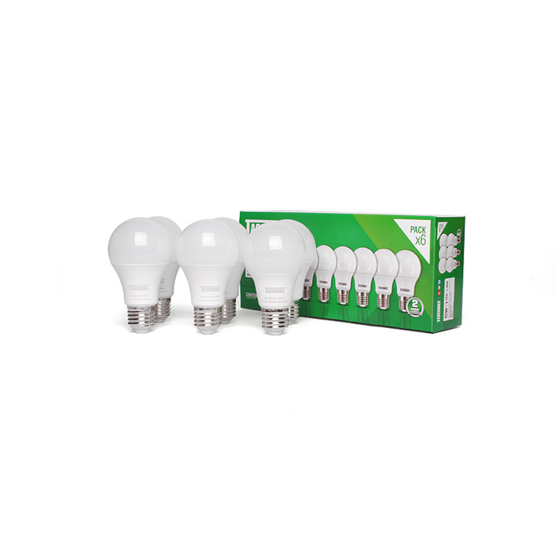 Pack 6x Lâmpada LED Taschibra TKL 60 9W E27 em Oferta na Shopee