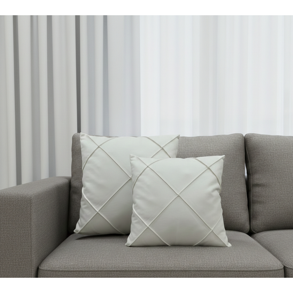 KIT 2 Capas De Almofada Drapeada Suede Aveludada 45x45 cm em Oferta na Shopee