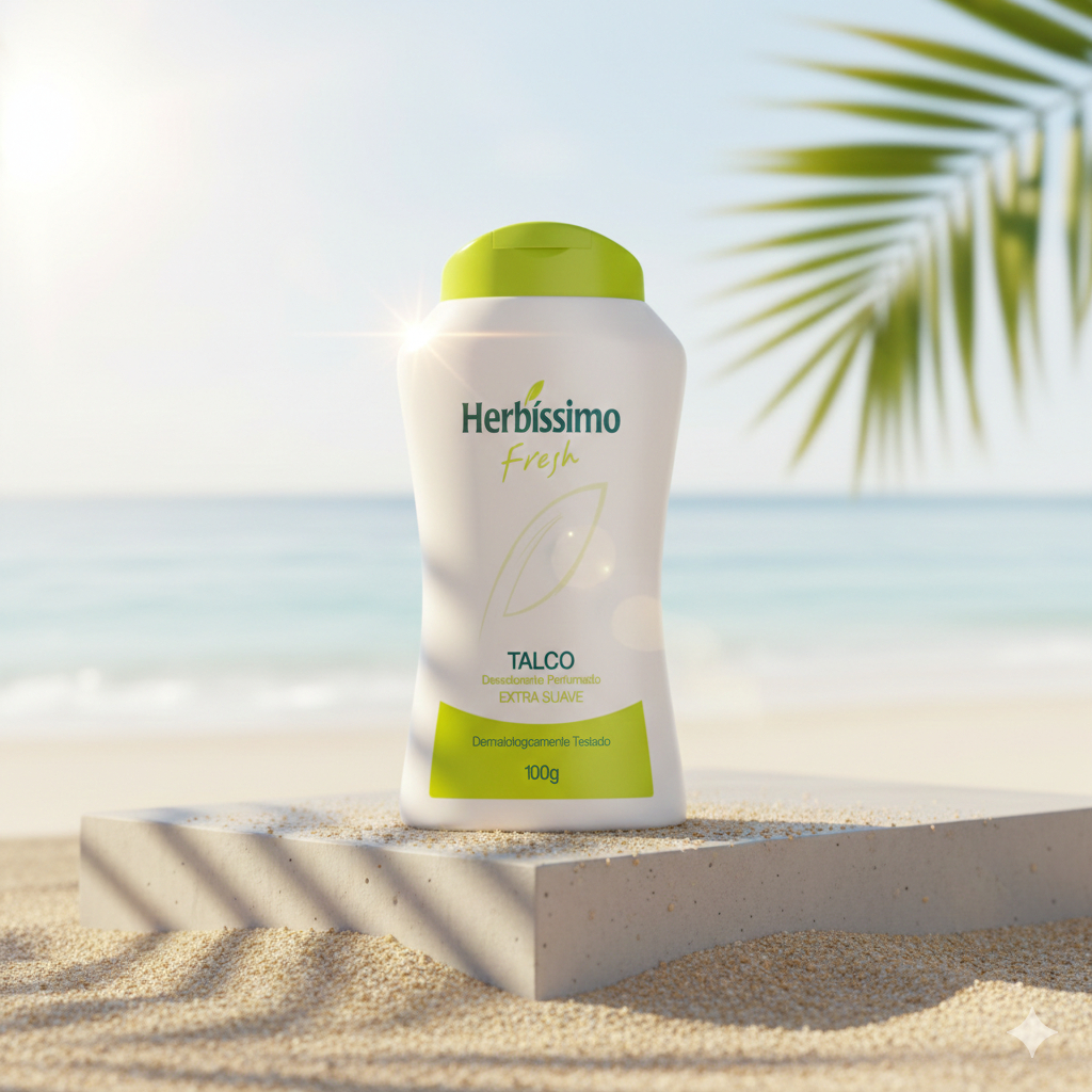 Talco Desodoroante Herbíssimo Fresh 100g em Oferta na Shopee