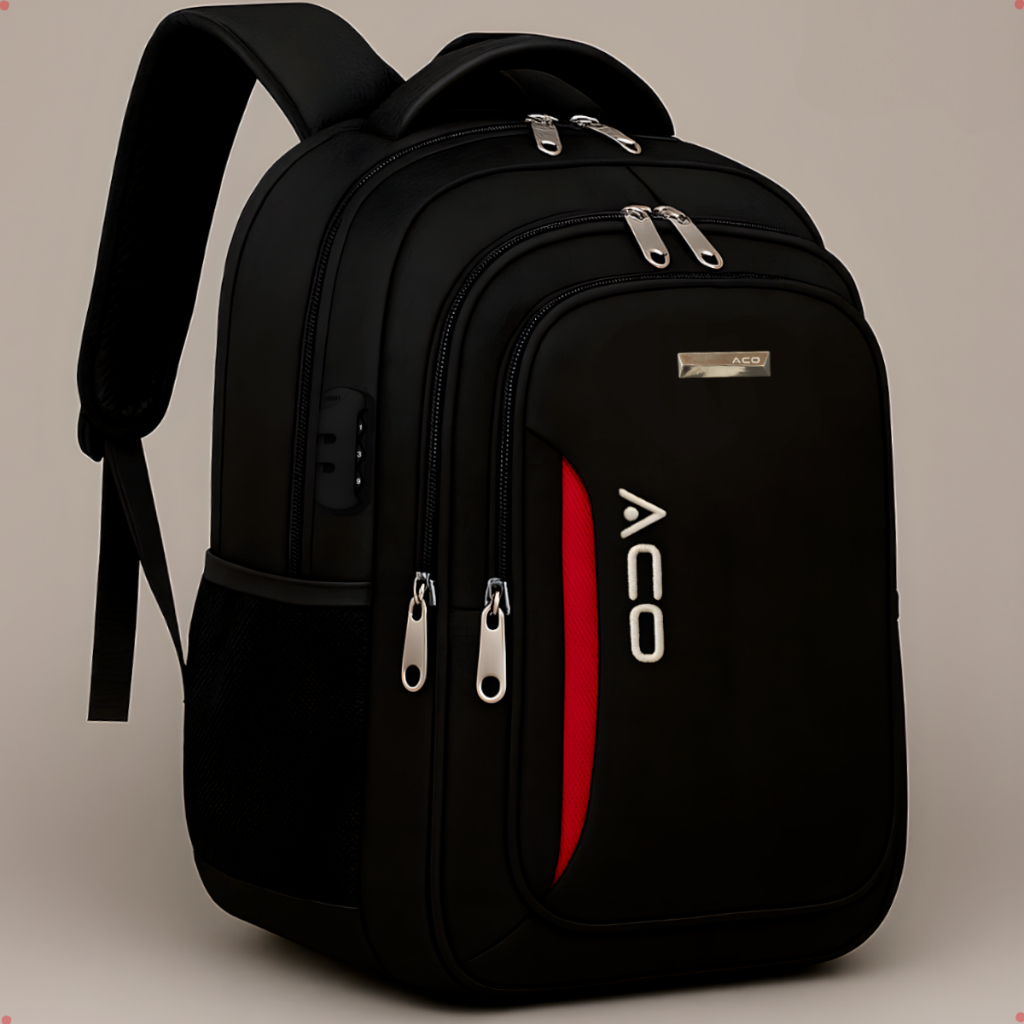 Mochila Unissex Notebook com Senha e Entrada para USB/Fone de Ouvido Impermeável ACO em Oferta na Shopee