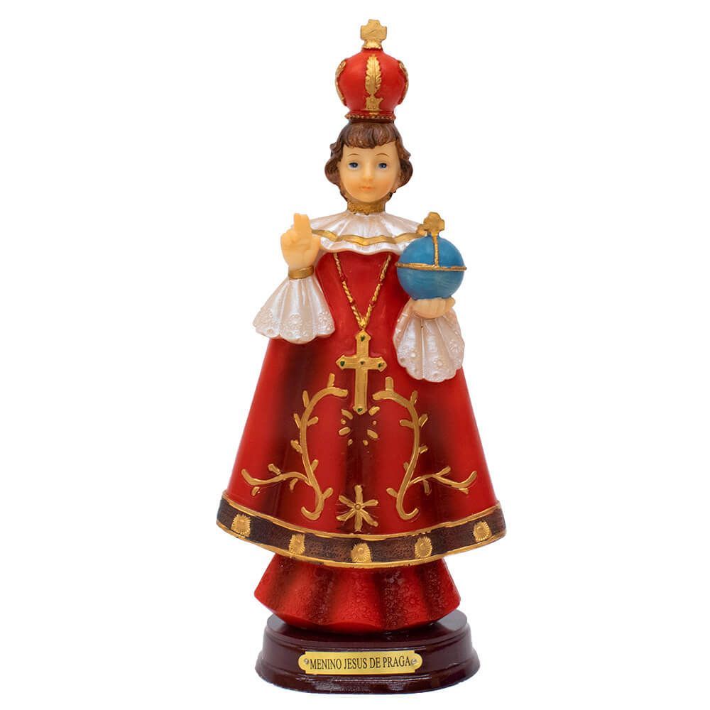 Imagem Resina Enfeite Menino Jesus De Praga 21cm