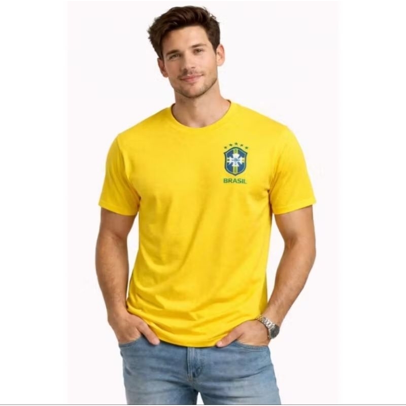 Camisa Brasil Camiseta do Brasil Seleção Brasileira  Torcida Amarela Patriota Torcedor