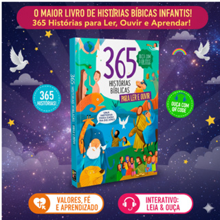 365 Histórias Bíblicas Infantil Eva Para ler e Ouvir - Beatriz Hüne - Com QR Code em Oferta na Shopee