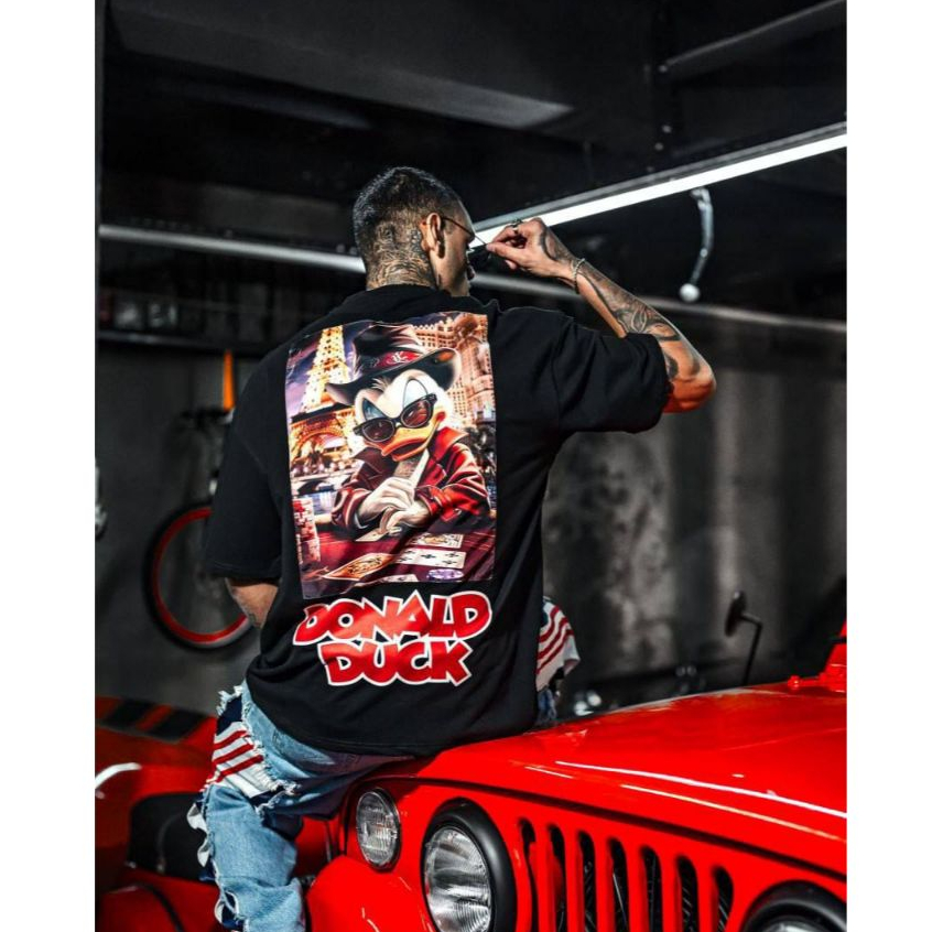 Camiseta Oversized Donadi Street Poker Aftersoul Unissex Plus Size P ao G6 100% Algodão