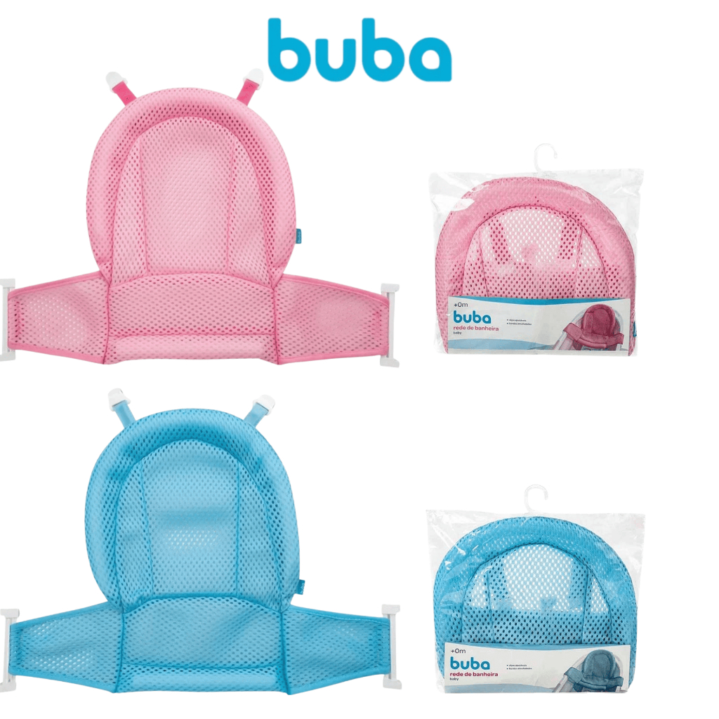 Rede de Proteção Banheira para Bebê Apoio Buba Azul Rosa em Oferta na Shopee