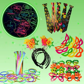 Kit Balada 80 pçs Festa Neon Casamento Aniversario Adereços em Oferta na Shopee