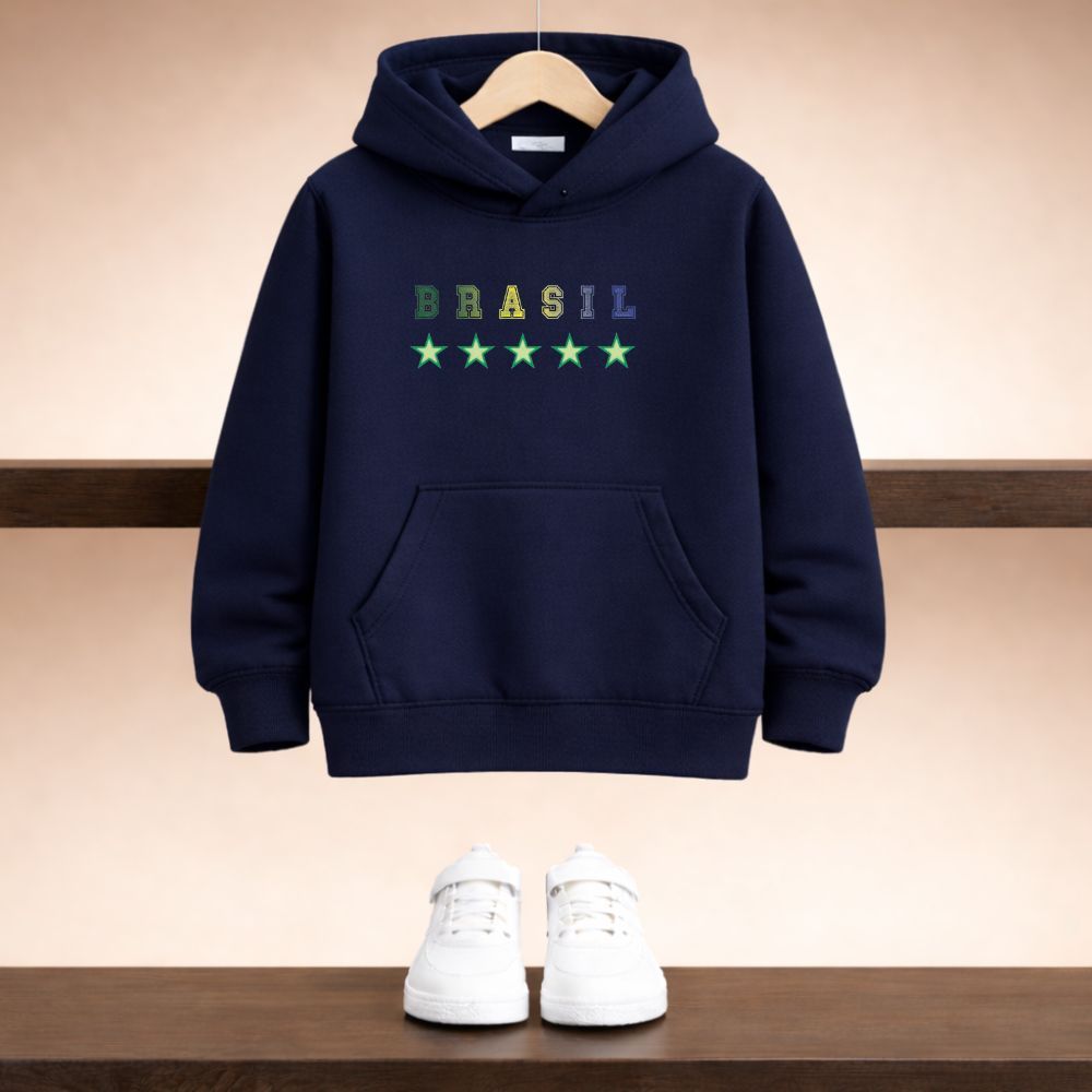 Moletom juvenil e infantil brasil copa do mundo 2026 blusa de frio canguru