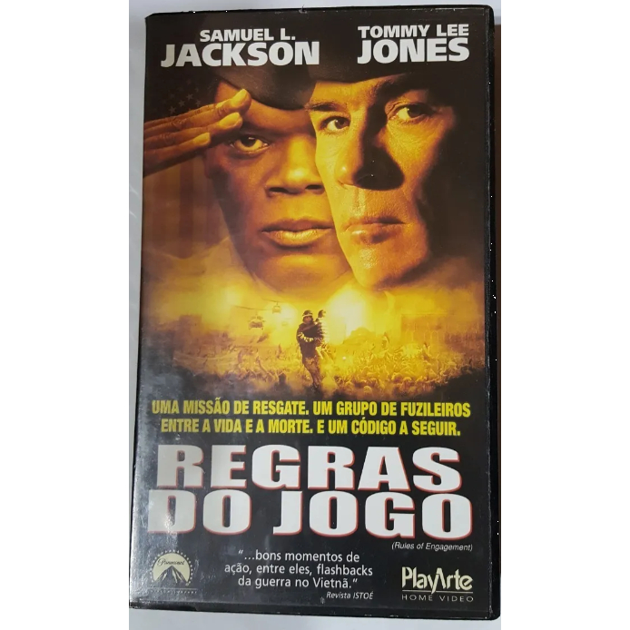 Fita Vhs Regras Do Jogo, Tommy Lee Jones, Samuel L. Jackson, Guy Pearce, ver fotos