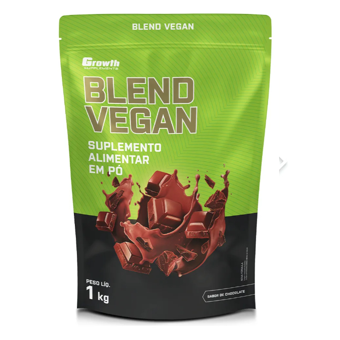 Blend Vegan (proteína Vegana) 1kg Growth Supplements Original e com nota fiscal