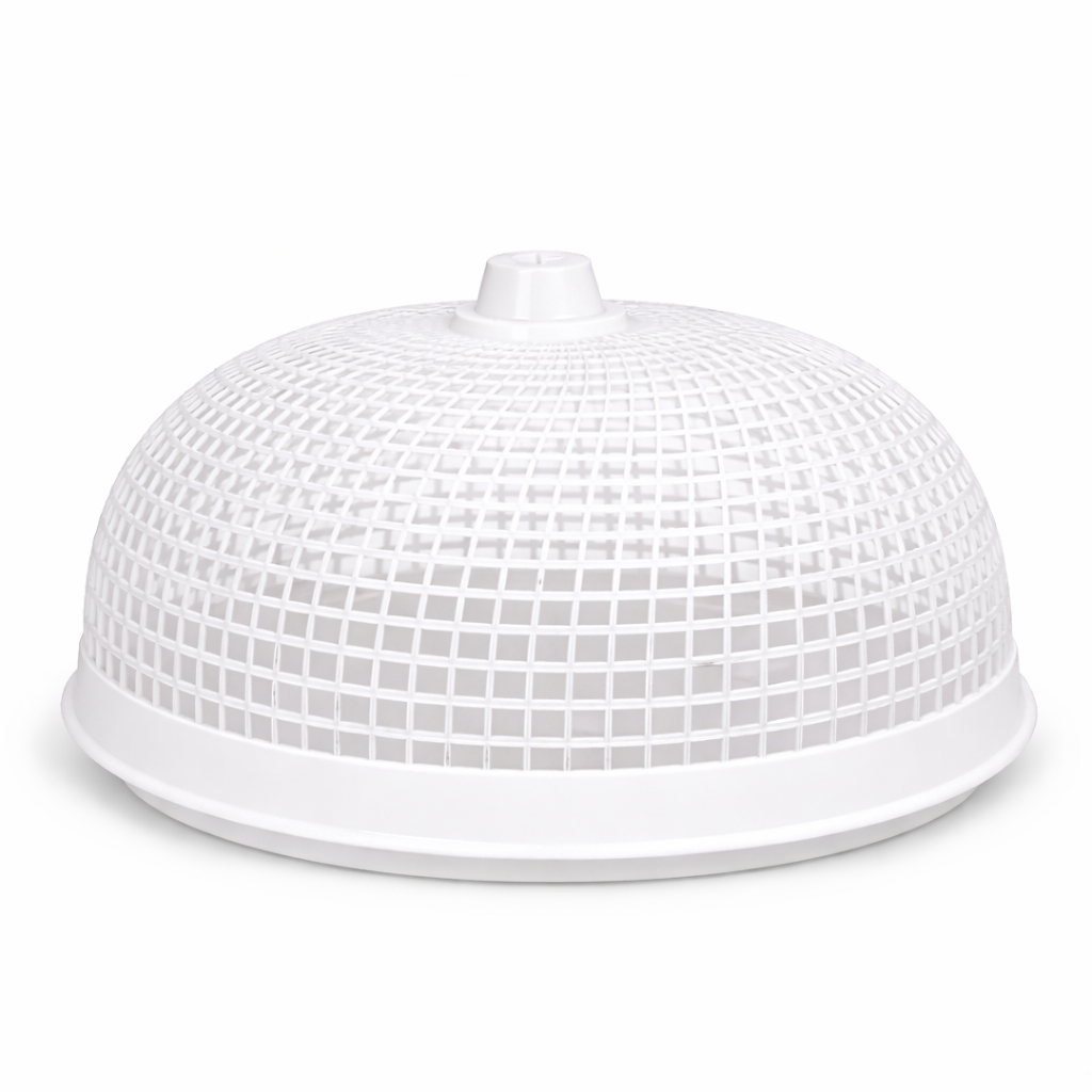Tampa Cobre Bolo Telado 27cm Protetor Anti Insetos Plástico Redondo