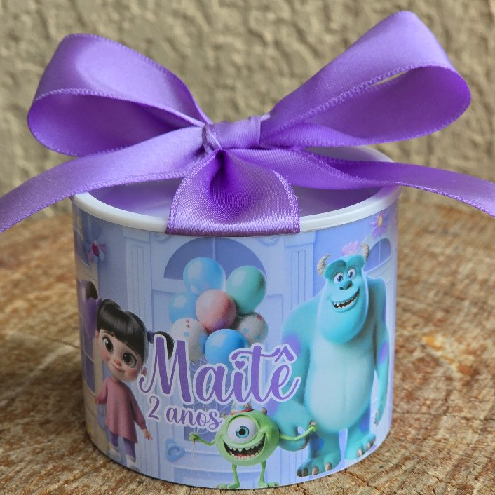 Kit Tubolatas Personalizadas MONSTROS SA BOO | Lembrancinha Aniversário | Maternidade | Chá de Bebê | 5x6 - Vários temas