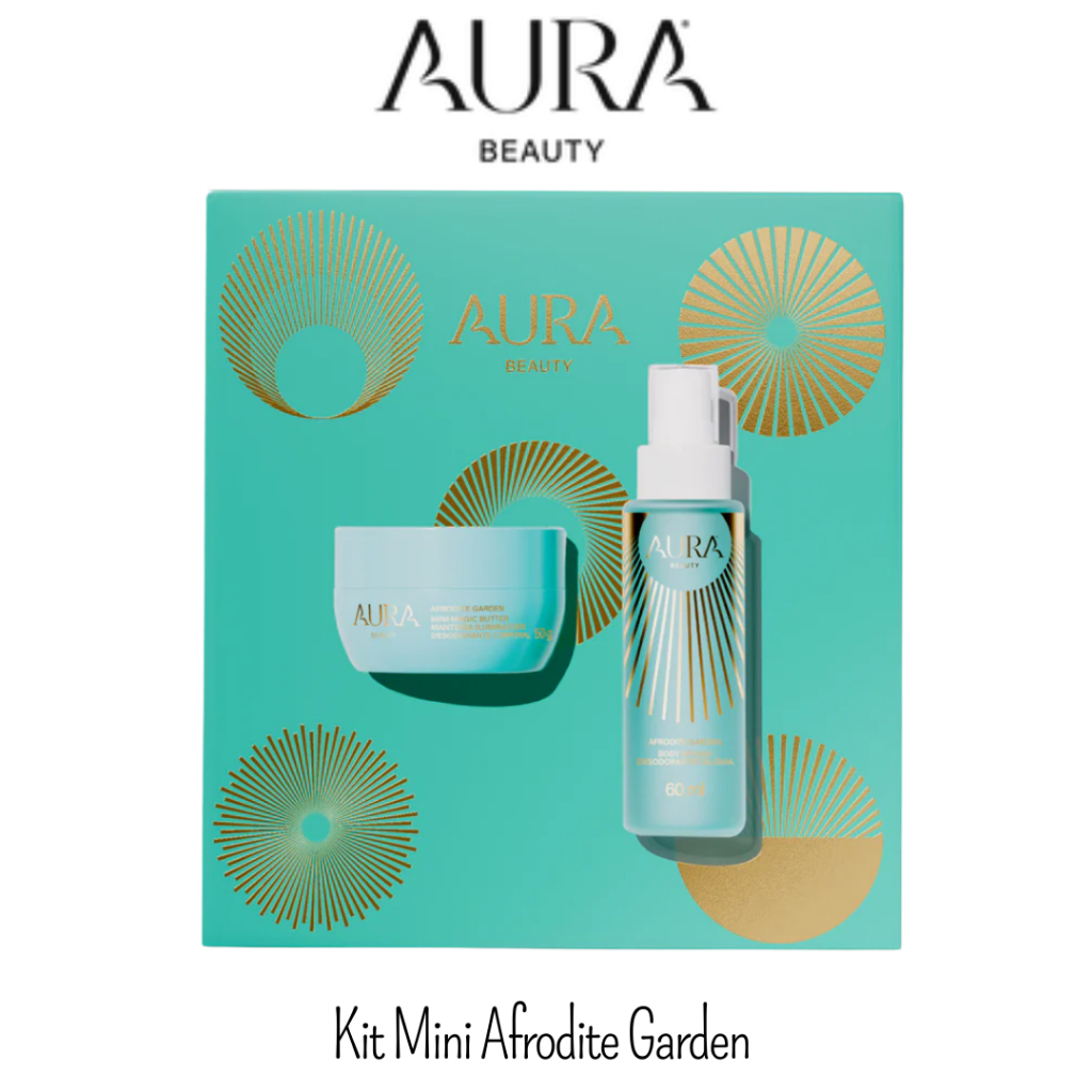 Kit Mini Afrodite Garden Aura Beauty Manteiga (50g) + Body Splash (60ml)