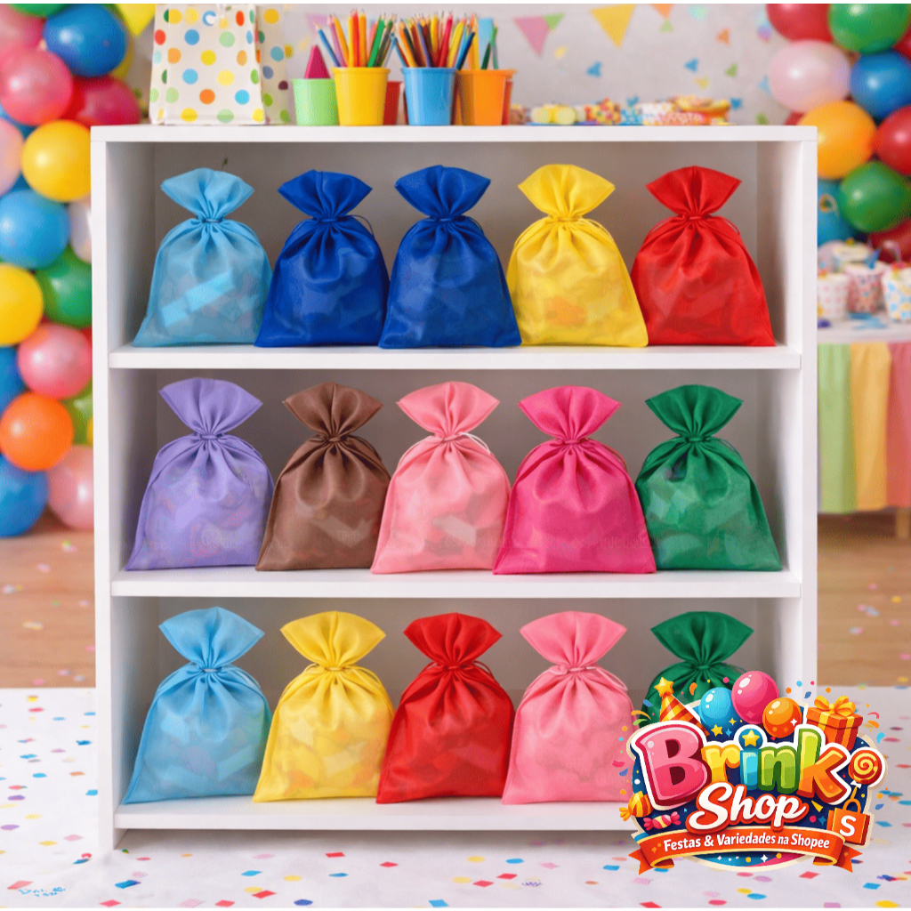 20 Saquinhos Sacolinhas 13x23cm TNT para lembrancinhas/presente