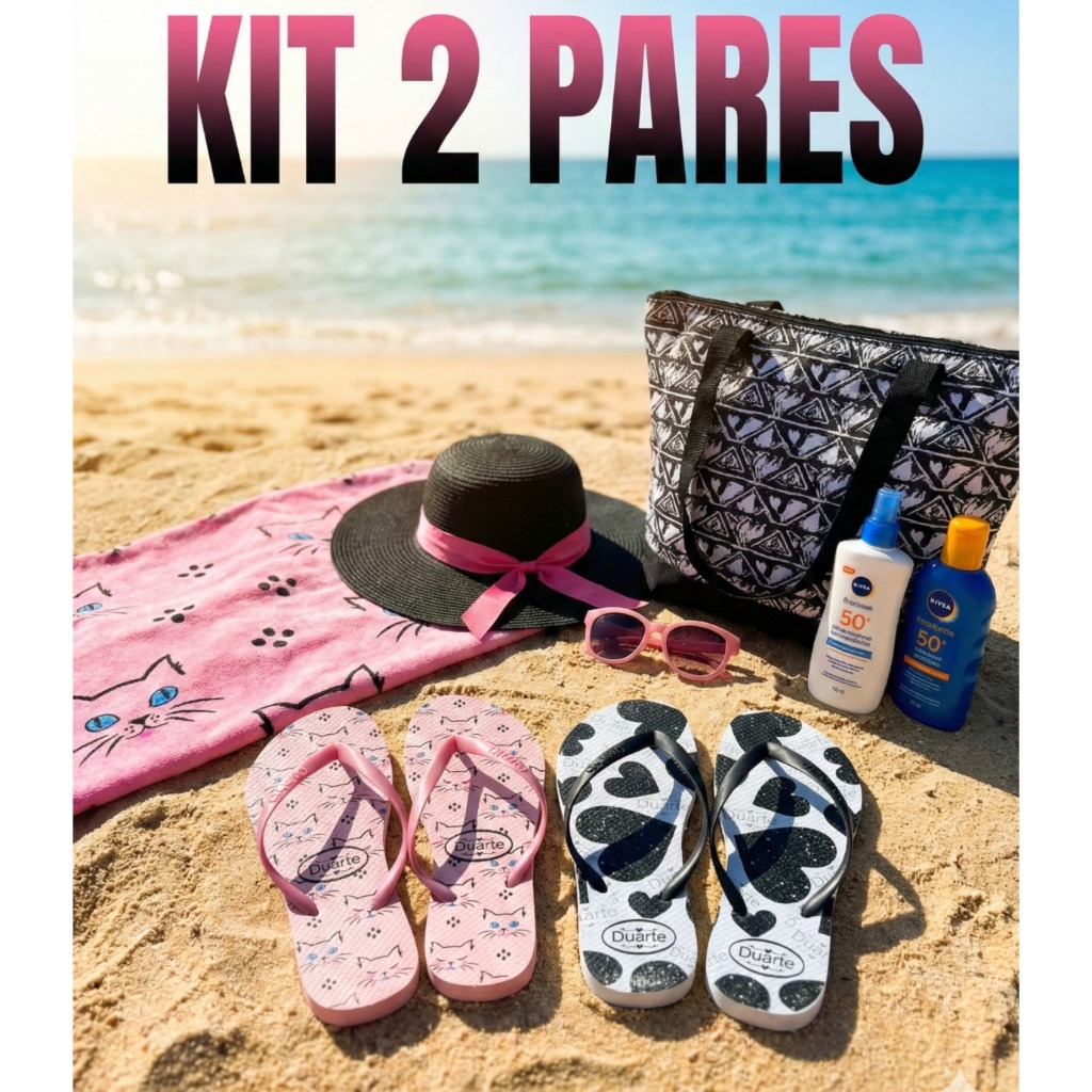 Kit 2 Pares SORTIDOS Chinelo Sandália Feminina Adulto Olho Grego Slim Leve Macio Mais Vendidos Verao