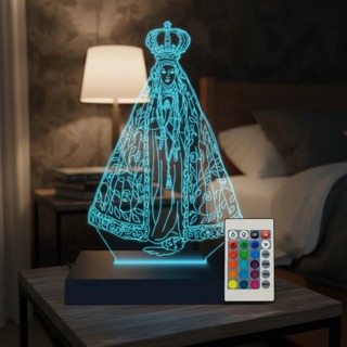 Luminária Led 3D Dia das Mães Nossa Senhora Abajur Presente Criativo Decoração em Oferta na Shopee