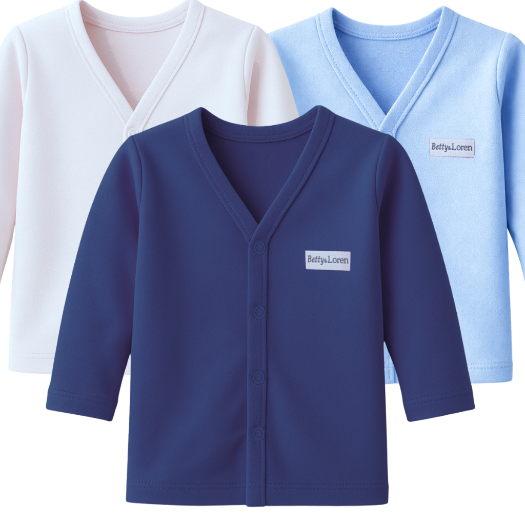 Kit conjunto 3 Casacos de Bebê Nenê Casaquinhos Cardigan para bebê Menino Masculino Liso Diversas