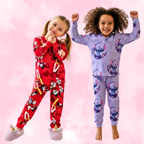 Pijama Infantil Menina Suede Premium Manga Longa Calça Inverno Roupa de Dormir Quentinho Gola V Feminino