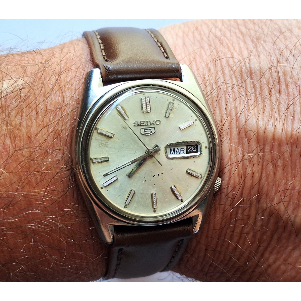 AN2735= PEQUENO DEFEITO ANTIGO RELOGIO SEIKO 6119 VER DETALHES EM DESCRIÇAO