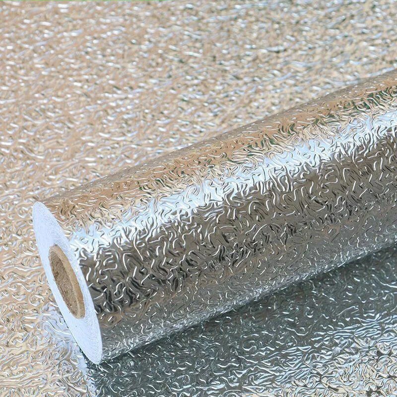 Papel Adesivo Alumínio Cozinha – Impermeável, Protetor Fogão/Pia/Armário, 3M/5M