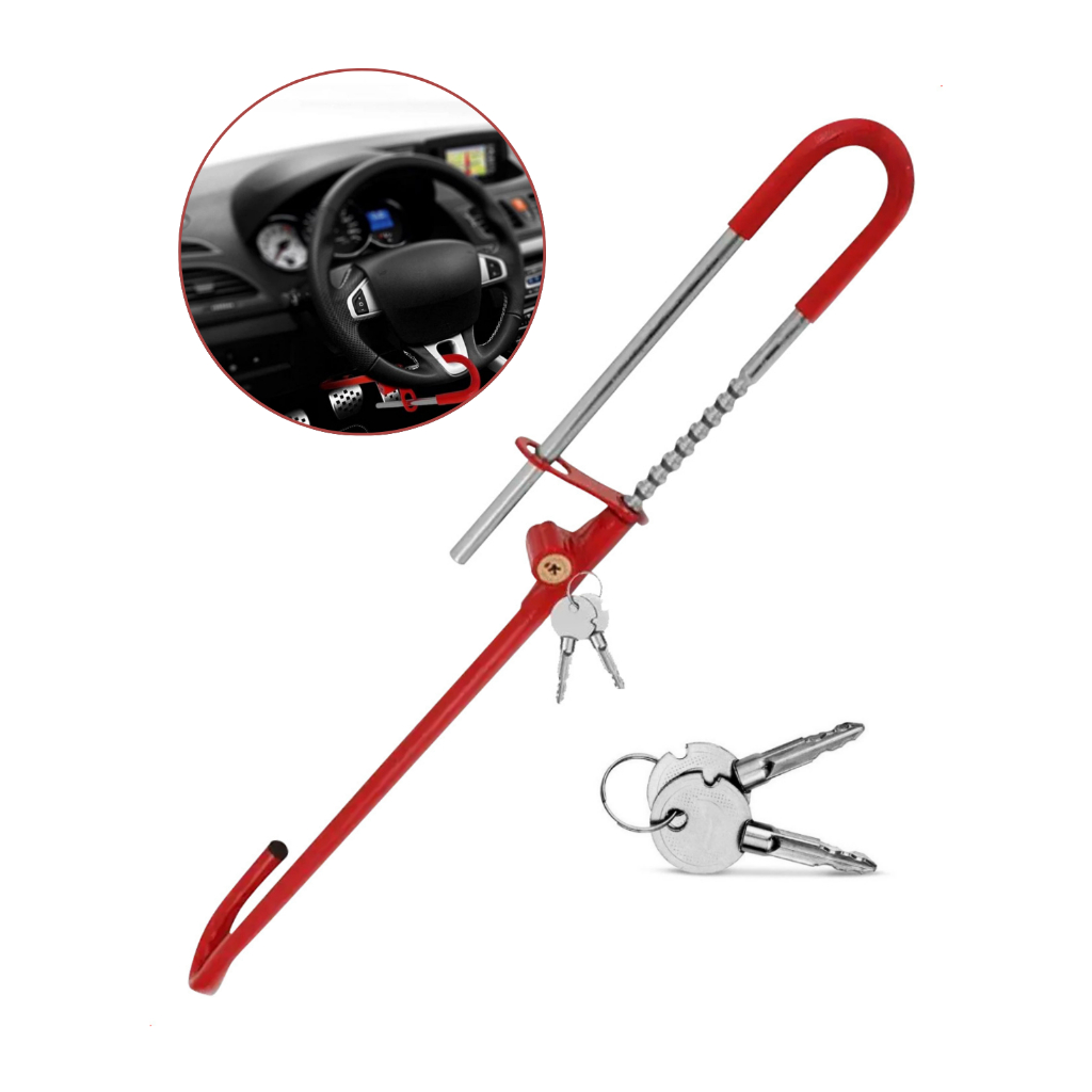 Trava Anti Furto Pedal Volante c/Algema Chave Tetra Universal Carneiro Reforçada Segurança em Oferta na Shopee