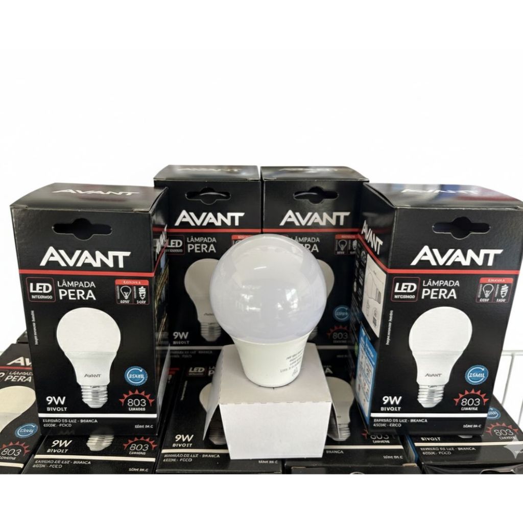 Kit com 10 Lâmpadas Led 9W Bivolt 110/220v Branco Frio 6500K Avant