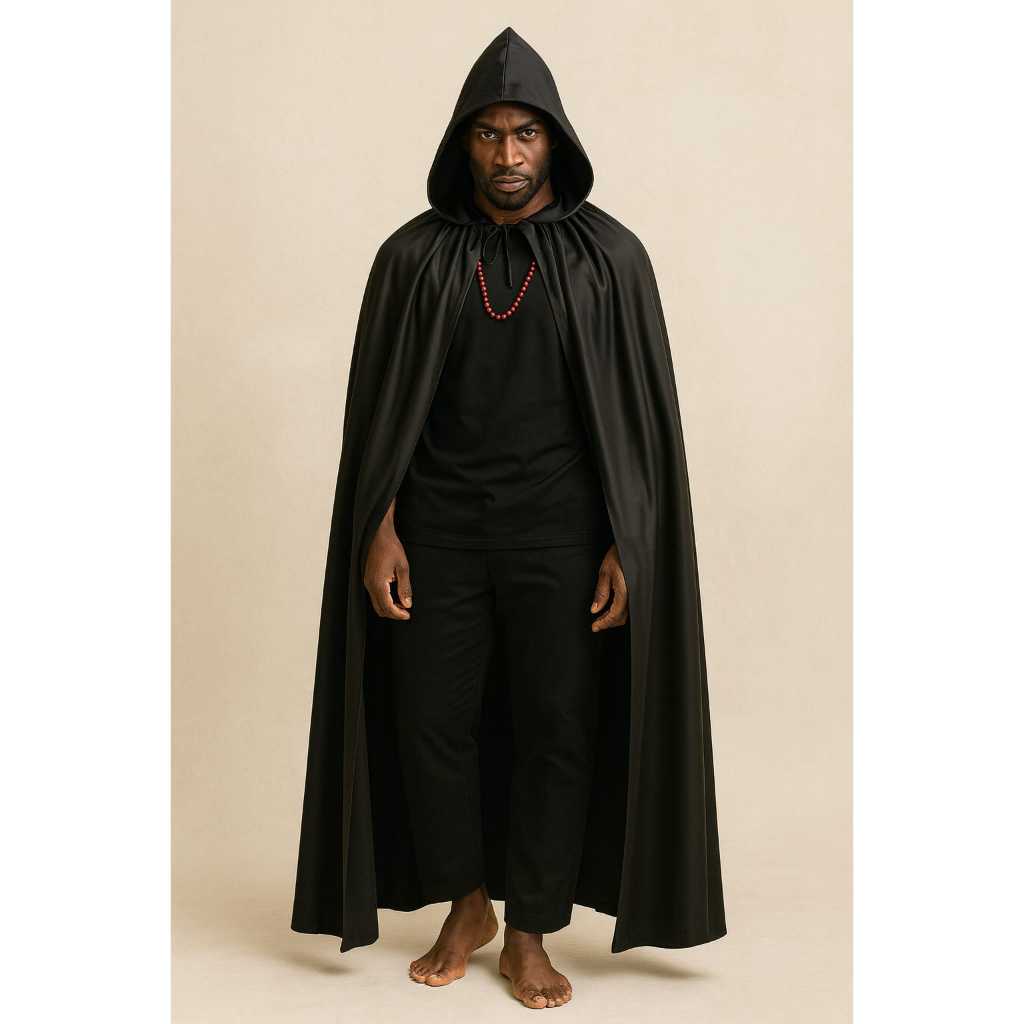 Capa Manto Preto Exú Pomba Gira Esquerda Umbanda Kimbanda Candomblé Preta