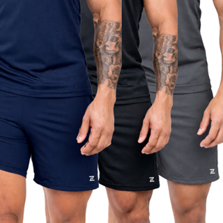 Bermuda Shorts Masculino Dry Fit Academia Tactel com Elastano Bolso Futebol Corrida em Oferta na Shopee