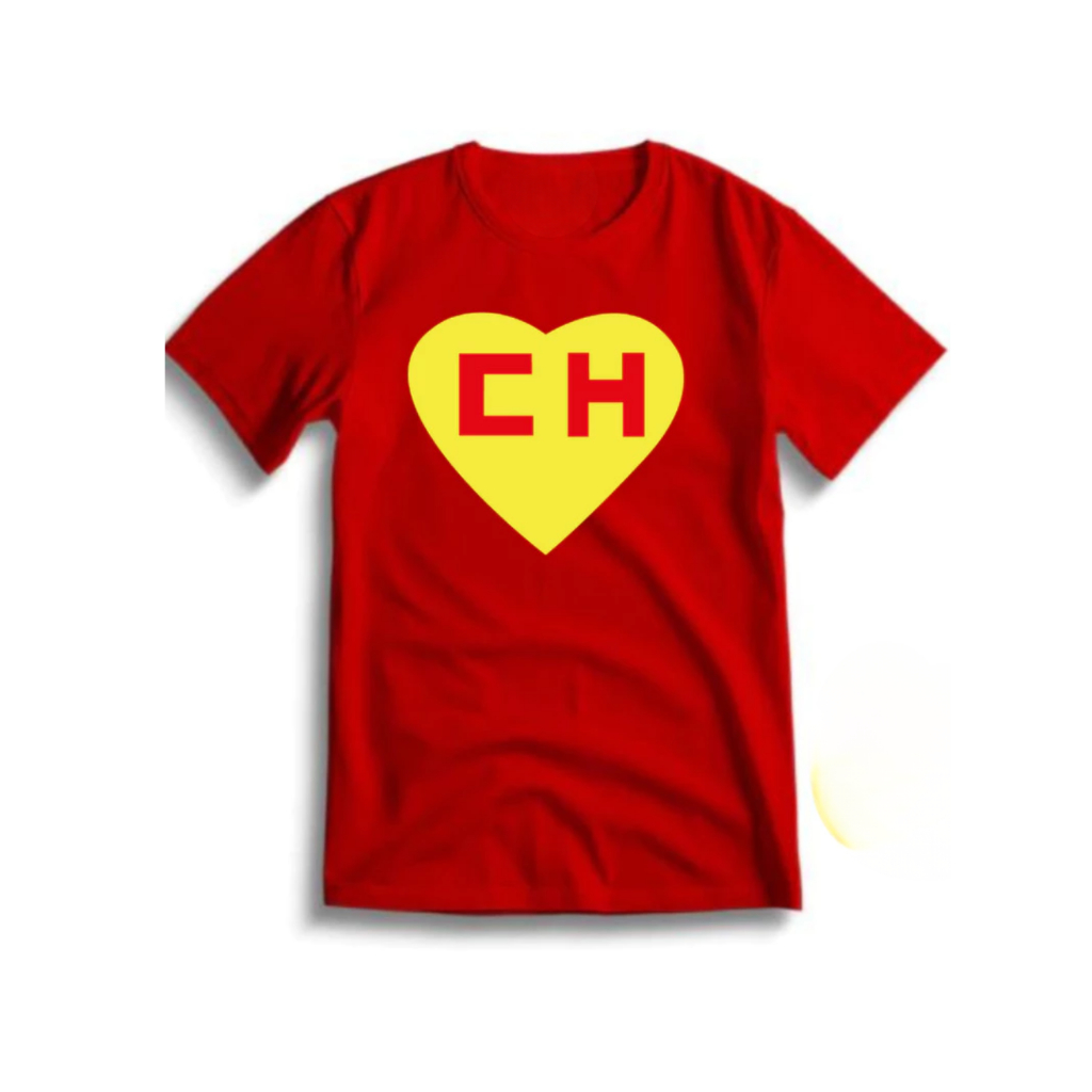 Camiseta Infantil Unissex Chapolin Colorado Camisa Algodão Premium em promoção Gola Redonda