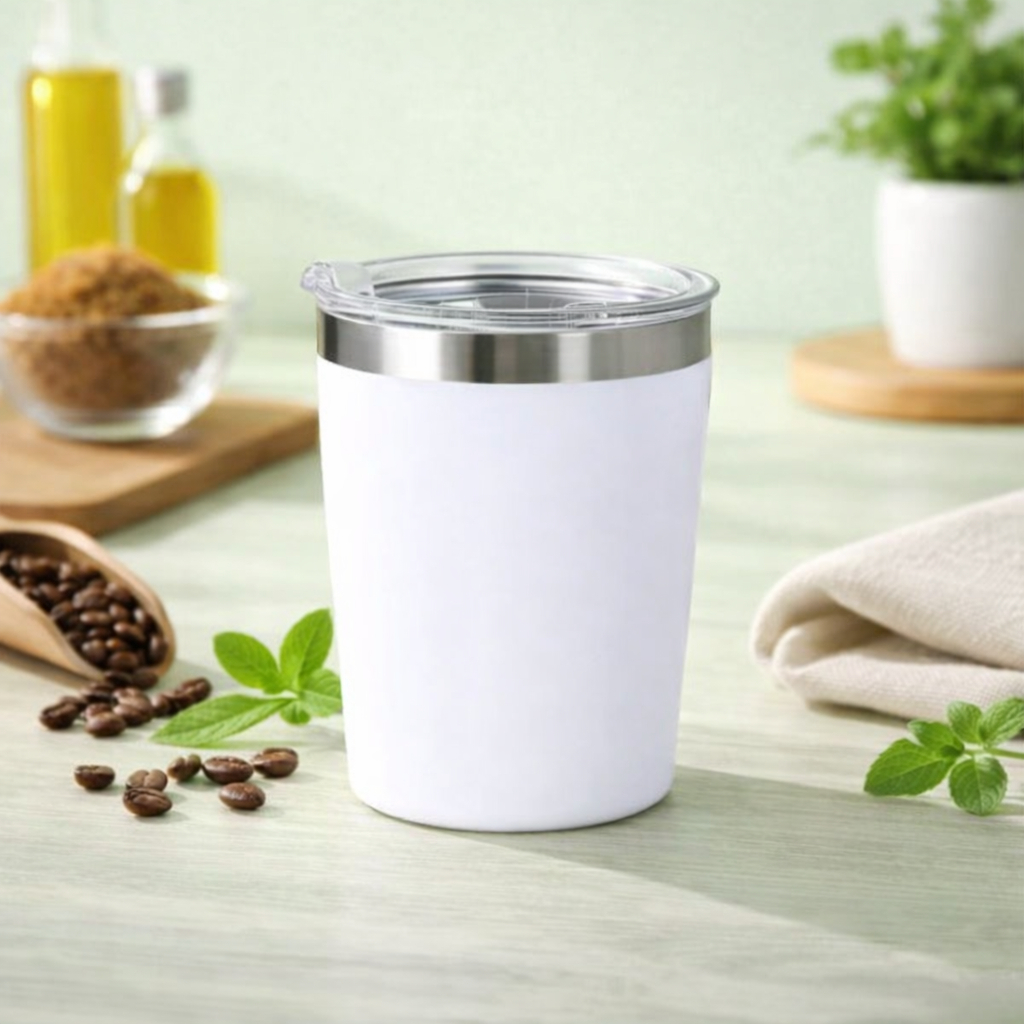 Copo Térmico 260ml Inox com Tampa – Parede Dupla, Isolamento a Vácuo, Bebidas Quentes e Frias em Oferta na Shopee