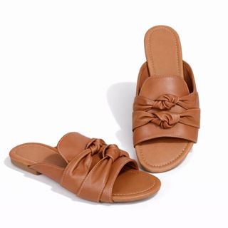 Sandalia feminina Rasteirinha rasteira chinelo verão cores laço tendencia nó em Oferta na Shopee