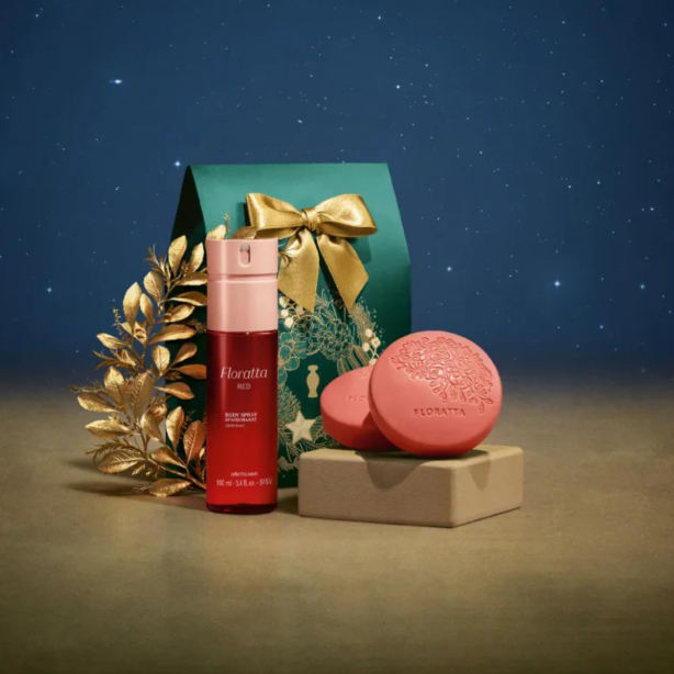 Kit Presente Natal Floratta Red Cuidados