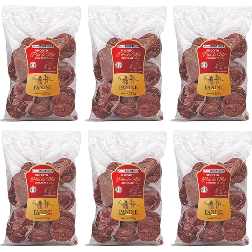 Pão De Mel Cobertura Chocolate 250g - (Panine, Serra Gaúcha)