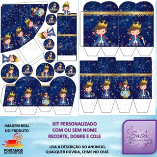 TEMA PEQUENO PRÍNCIPE LEMBRANCINHA COM 80/160 ITENS PERSONALIZADA COM OU SEM NOME em Oferta na Shopee