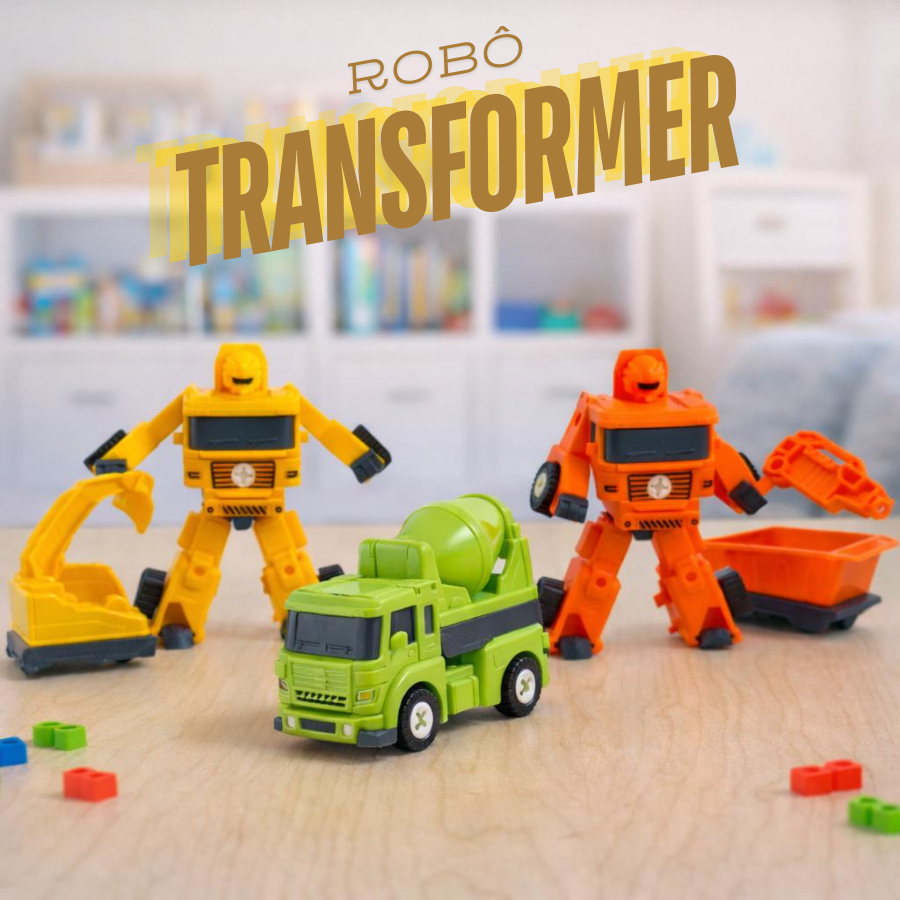 Kit 3 Robô Transformers Caminhão 2 em 1 Brinquedo Infantil