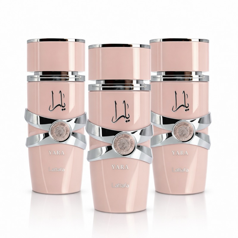 Kit 3x Lattafa Yara 100ml – Perfume Feminino Importado Original Árabe Doce Cremoso Alta Fixação Luxo