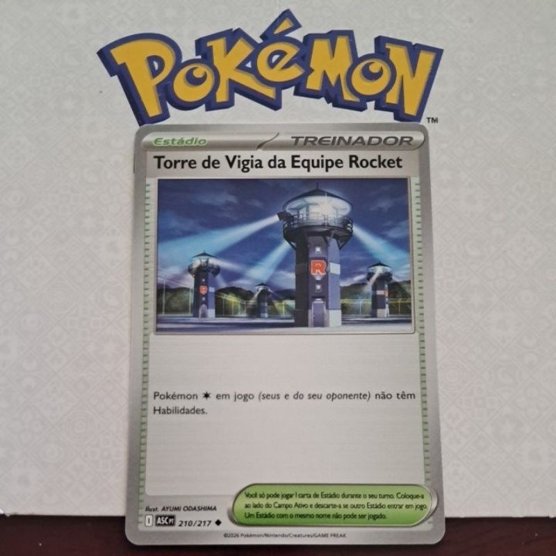 Carta Card Pokémon Torre De Vigia Da Equipe Rocket Heróis Excelsos