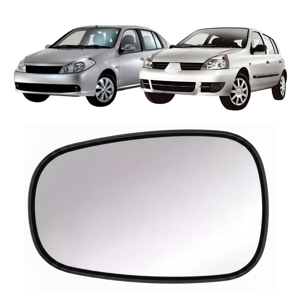 Imagem Lente Retrovisor Convexo Clio Symbol 2000 a 2013 Sem Base
