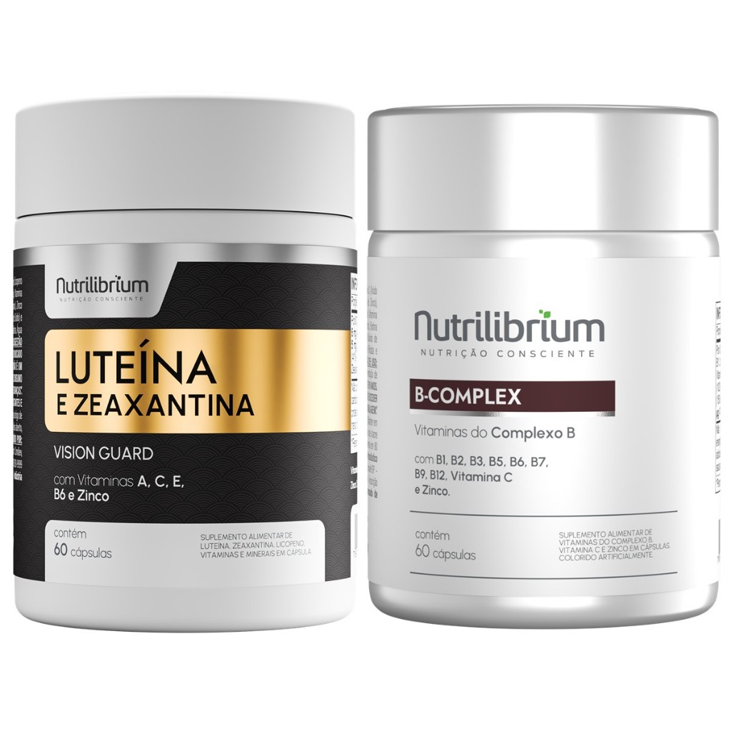 Kit Luteína e Zeaxantina 60 Caps + Vitaminas do Complexo B 60 Caps Nutrilibrium em Oferta na Shopee