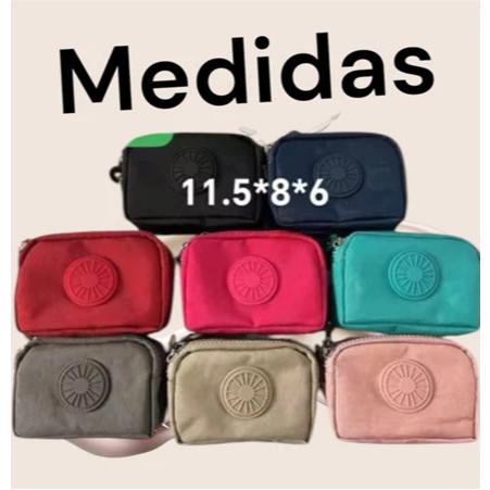 Bolsa de moedas  pequena bolsa quadrada  de chave simples de Nylon com zíper