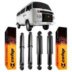 Par Amortecedor Dianteiro + Par Amortecedor Traseiro Original Cofap Kombi 1997 Até 2014