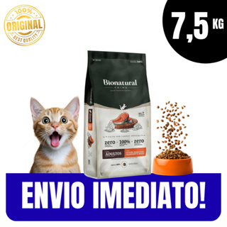 Ração p/ Gatos Adultos Bionatural Prime Super Premium Salmão e Frutas 7,5kg - Envio Imediato em Oferta na Shopee