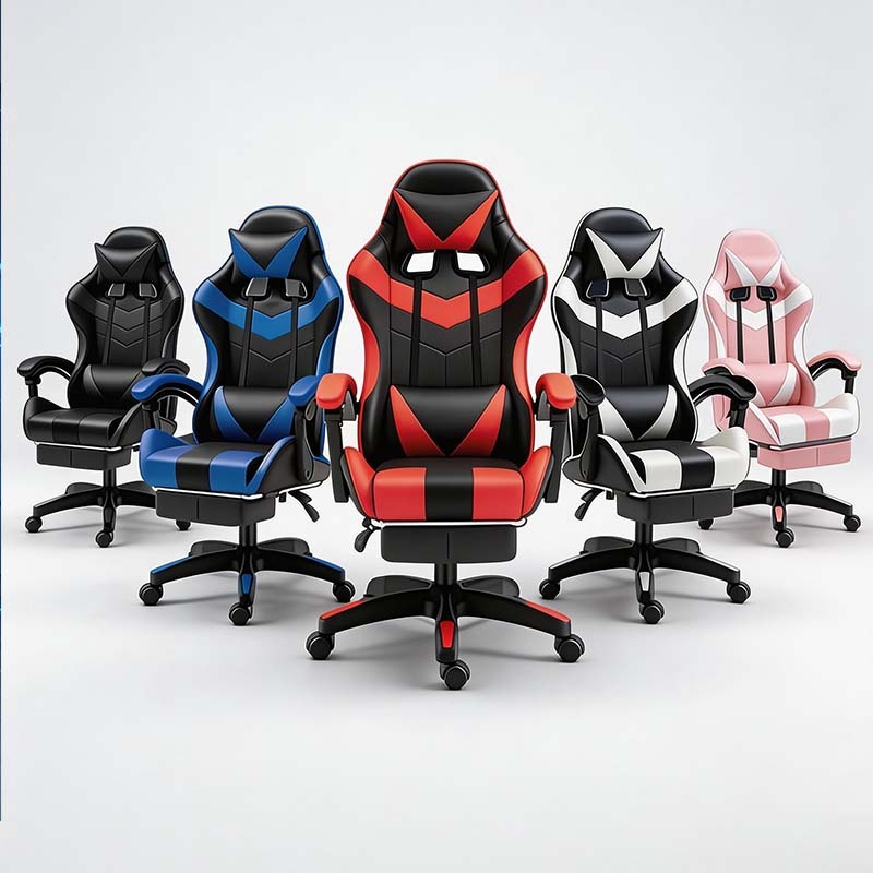 Cadeira de jogo profissional Ergonomia Altura ajustável Cadeira esportes eletrônicos Silenciosas F19