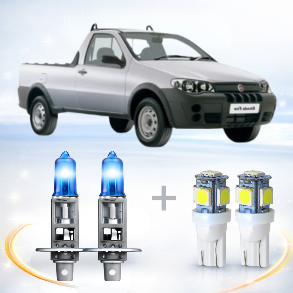 Lâmpada farol ALTO - SUPER BRANCA FIAT STRADA G1 1996 ATÉ 2000