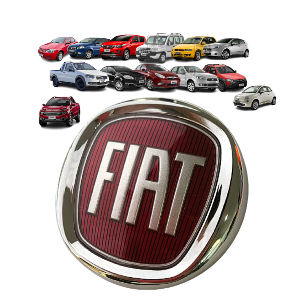 Emblema  Idea Palio Weekend Punto Uno 95mm Fiat Grade Logo