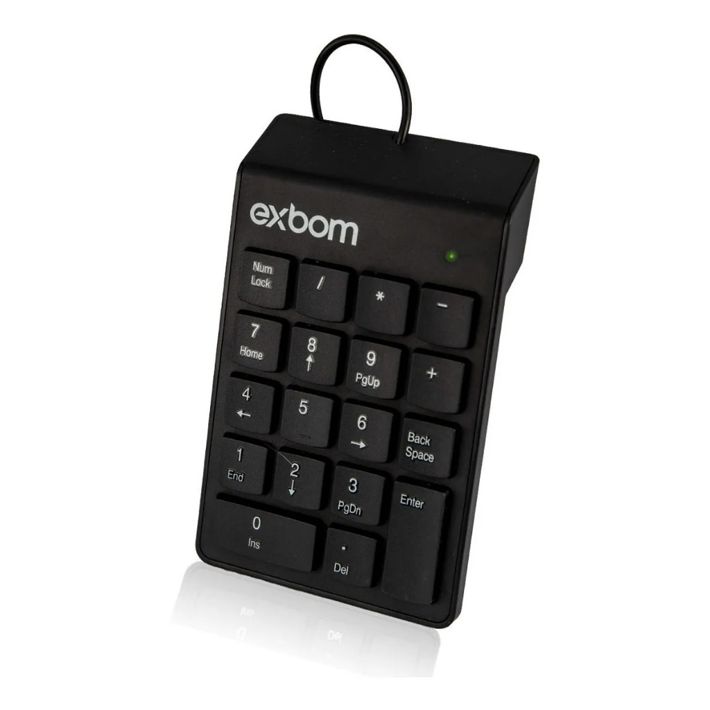 Mini Teclado Numerico Para Notebook Usb Preto 18 Teclas Exbom