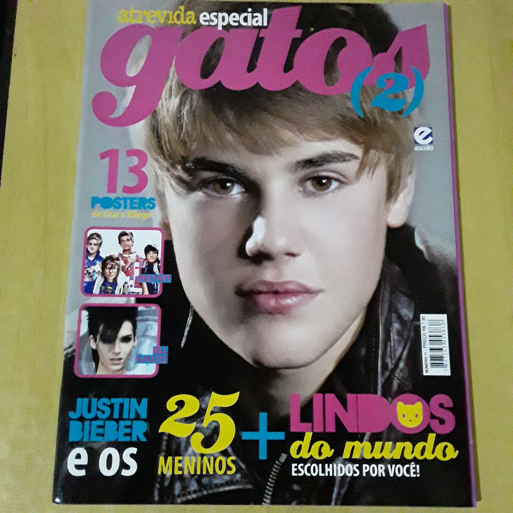 REVISTA ATREVIDA ESPECIAL GATOS Nº2 JUSTIN BIEBER RESTART MCFLY ZAC EFRONTAYLOR LAUTNER COM 13 MINI PÔSTERES