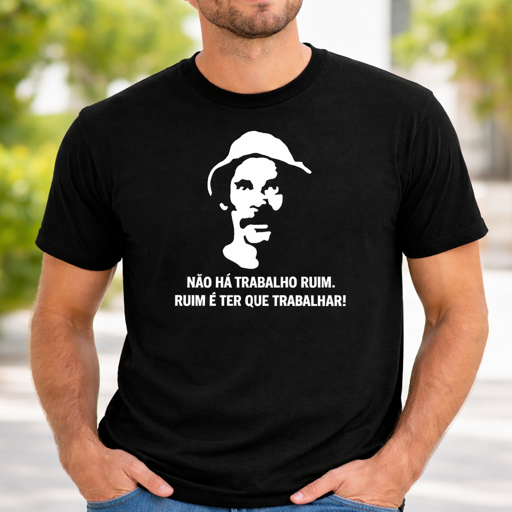 Camiseta Algodão Personagem Madruga Chaves Engraçado Trabalho Divertida Confortável Televisão