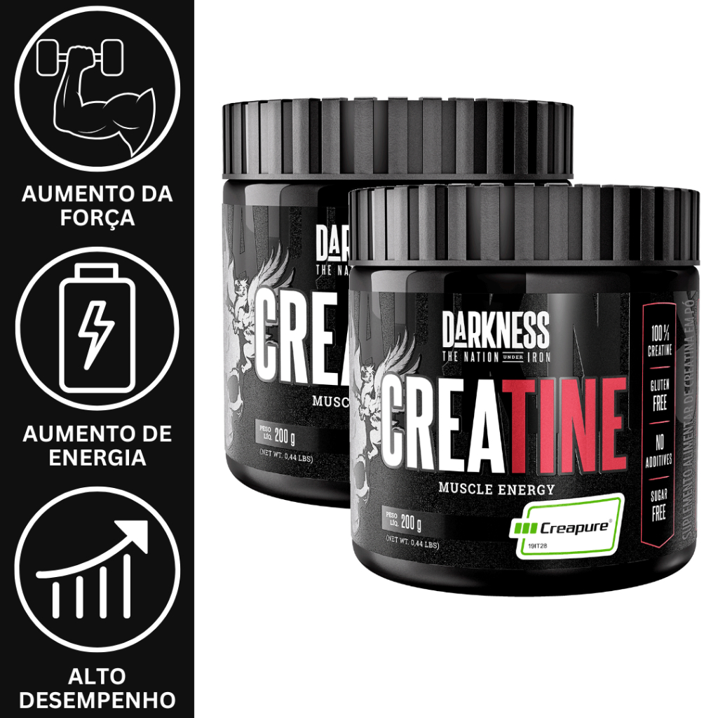 KIT 2 CREATINA CREAPURE MUSCLE ENERGY 200g - DARKNESS